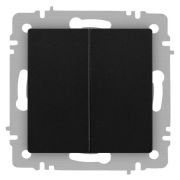 Переключатель Accent 6-107-05 двойн. 10А-250В IP20 СУ AL/CU антрацит Intro Б0063564