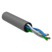 Кабель витая пара U/UTP кат.5E 2х2х24AWG solid CCA PVC сер. (цена за м) GENERICA BC1-C5E02-111-305-G